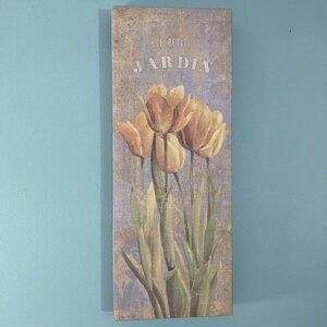 "Le Petite Jardin" Yellow Tulips Canvas Wall Art by Lisa Audit